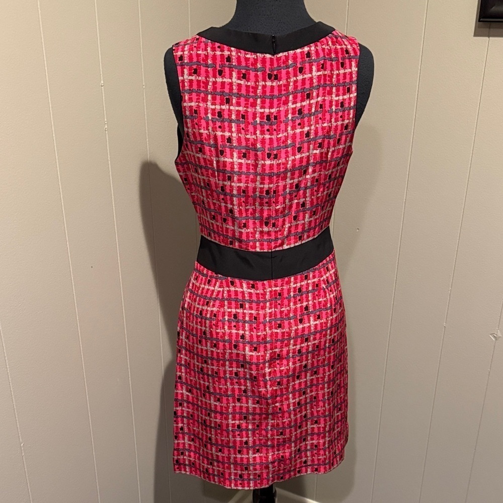 Britt Ryan Classic Vintage Preppy Pattern Chic Red and Black Women's Mini Dress - Picture 4 of 5